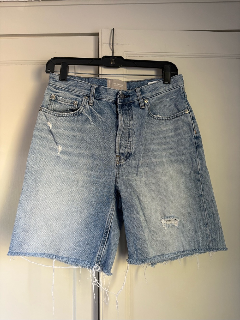 Everlane The Cheeky Long Organic Cotton Denim Short - Picture 1 of 3